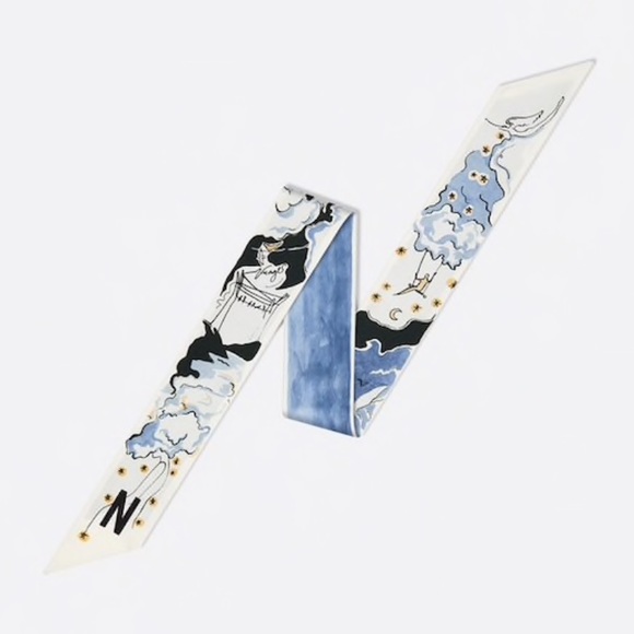 Dior Accessories - Dior Mitzah Blue Scarf "N" Dior Accessories - Dior Mitzah Blue Scarf "N"